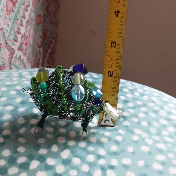 Handcrafted Beads & Wire Turtle Desk Ornament - Picture 7 of 8